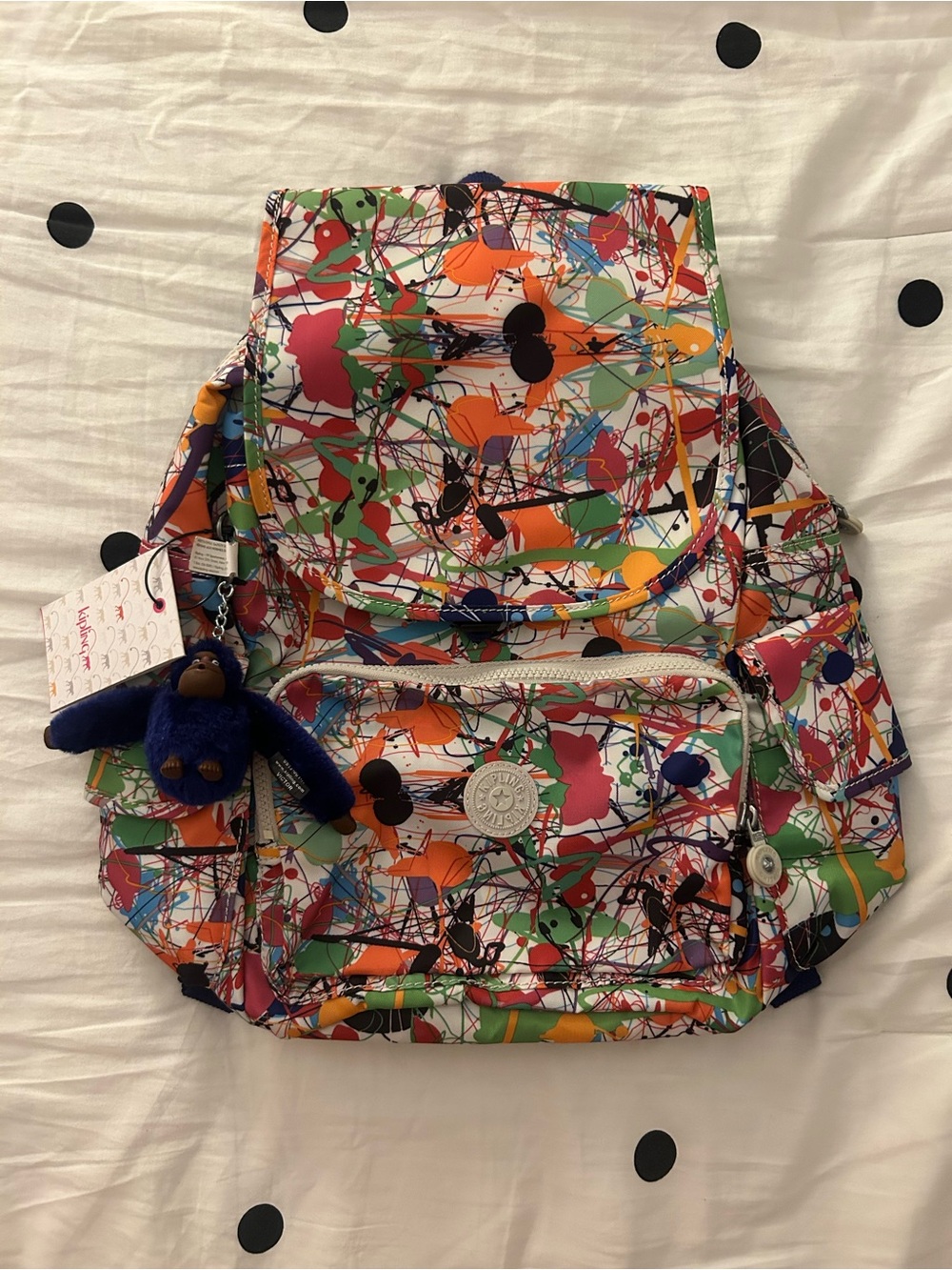 Kipling Ravier Paintball Pattern Backpack